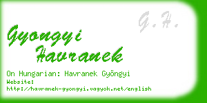 gyongyi havranek business card