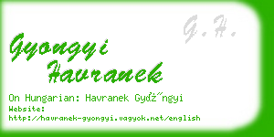 gyongyi havranek business card